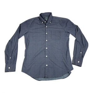 Bonobos Shirt Adult MEDIUM Blue Tailored Slim Fit Geometric Print Button Down